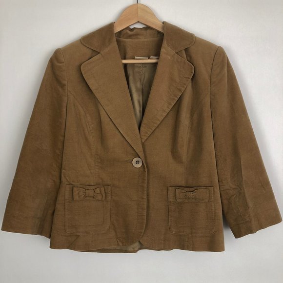 🎈 Olivia & Grace Bow Pocket 3/4 Sleeve Blazer! - Picture 1 of 5